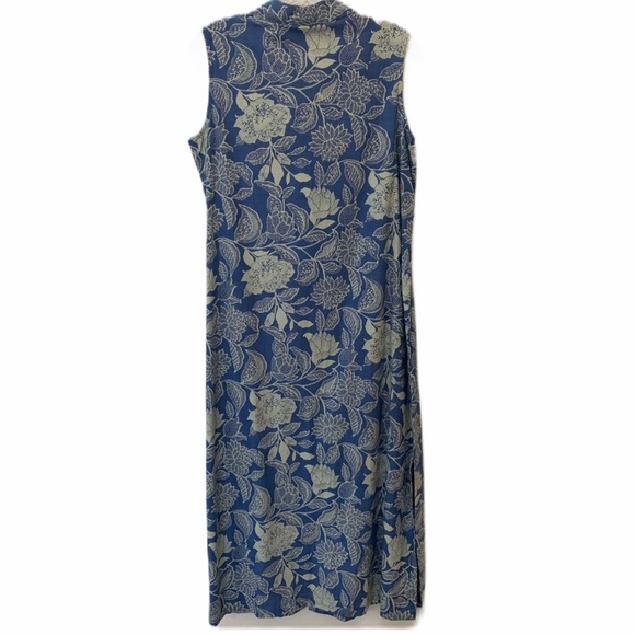Lauren Brooke Sleeveless Floral Maxi Dress-Size M - Picture 2 of 9